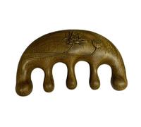 SKISUNO Sandalwood Massage Comb Wide Tooth Static Hair Detangler for Scalp Circulation Relief and Headache Relaxation Handmade Wooden Hair Comb for Men and Women