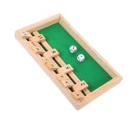 SKISUNO Shut The Box Dice Game Wooden Board for Adults and Multifaceted Family Tabletop Math Game with Creative Bar Twist Interactive Educational Play for Classroom Party Christmas