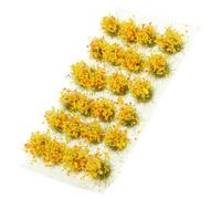 SKISUNO Simulated Grass Tuft Model for DIY Scenery Landscape Decoration, Realistic Appearance Plastic Miniature Grass Cluster, Yellow Colour, Can be Cut Freely, for Sand Table and Diorama