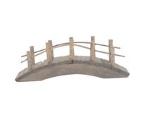 SKISUNO Simulation Arch Bridge Miniature Model for Dollhouse Garden Decor Light Brown Wooden Ornament Portable DIY Landscape Accessory for Fairy Garden and Miniature Scene Furniture