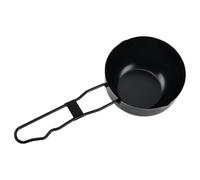 SKISUNO Small Wok Iron Cooking Pot for Outdoor Camping with Lid, Sturdy Iron Kitchenware Not Easy to Crack Or Wear and Tear, Camp Cookware for Picnic and Barbecue