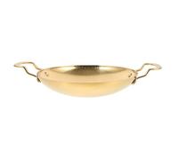 SKISUNO Stainless Steel Cooking Pot with Double Handles, Thickened Snowflake Hammered Surface, Easy to Use and Clean, for Family Dinners and Hotel Barbecues, Classic Stylish Small Hot Pot
