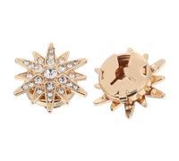 SKISUNO Star Pin Badge Pair Metal Button Covers for Men and Women, Clip-On Collar Pins with Luxurious Shine for Shirt Collars and Everyday Clothing Embellishment