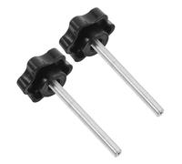 SKISUNO Star Shape Walker Replacement Knobs for Rollator Walkers Threaded Hand Tightened Star Knob Screws with Adhesive Pads Plastic and Metal Parts for Quick Installation and Easy