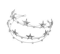 SKISUNO Stars Goddess Crown Tiara Wedding Headband for Bride Girls Tiara Prom Queen Headwear Princess Headpiece