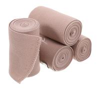 SKISUNO Stockinette Compression Wrap 4Pcs Elastic Cotton Sleeve Roll Skin Tone 4.5M/Roll for Sports Protective Gear and Dressing Ankle Wrist Knee Stomach