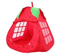 SKISUNO Strawberry Shaped Play Tent Portable Indoor Castle Playhouse for Boys and Ages Foldable Tent House with Spacious for Sleeping and Playing Material Easy Installation Creative