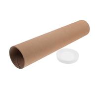 SKISUNO Sturdy Khaki Paper Cardboard Tube for Poster Storage and DIY Art Projects, Long Design Can be Cut for Classroom Use and Crafting, Refillable Blank Paper Tubes for Packing