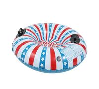 SKISUNO Thickened Inflatable Snow Sled Cushion with Reinforced PVC Bottom and Dual Handles for Safe Sliding Winter Snow for Adults Blue Red