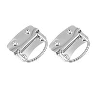 SKISUNO Toolbox Handles Movable Pull Knobs Stainless Steel Folding 2pcs with Integral Stamping Sturdy Silver Metal Hardware for Flight Case and Bookcase