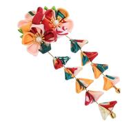 SKISUNO Traditional Japanese Hairpin with Elegant Floral Tassel for Bridal Hair Accessories Kimono-inspired Headwear for Weddings and Cosplay Unique Craftsmanship with Graceful Design