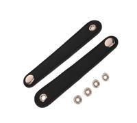 SKISUNO Universal 5.5" X 1" Black Pu Leather Accordion Bellows Fastener Buckle Strap with 4 Buckles for Accordion Repair and Instrument Accessory Musicians