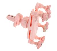 SKISUNO Vent Car Phone Holder Cute Bear Design for Navigation Easy Removal Compatible with Smartphones Pink Shake Support Clamp