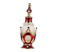 SKISUNO Vintage Glass Perfume Bottle Middle Eastern Style Decorative Essential Oil Container for Weddings and Travel Elegant Crown Design for Fragrance Storage and Collection