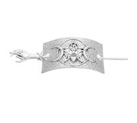 SKISUNO Vintage Moon Crescent Hairpin for Women, Alloy Material Comfortable Fit and Secure Hairstyle, Elegant Retro Hair Accessory for Daily Life and Weddings