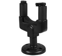 SKISUNO Wall Mount Guitar Hanger Black with Auto Locking Grip and Buckle Install Main Hold Bracket Design Plastic Material with 4 Screw Holes Base to Protect Guitar from Scratch and Bass