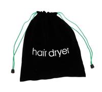 SKISUNO Wear Resistant Hair Dryer Storage Pouch with Drawstring for Travel Home Hotel Use Black Canvas Dustproof Bag Fits Full Hair Dryers Makeup Personal Items Organizer