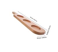SKISUNO Wooden Beer Flight Board Handle 3-Hole Shot Glass Holder Drink Serving Tray for Bars KTV Hotels 42x10cm Wooden Wine Cup Tray for Craft Beer and Wine Tasting