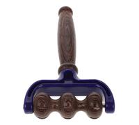 SKISUNO Wooden Hand Massage Roller with Solid Chicken Wing Wood and Angular Design, Ergonomic Manual Muscle Roller for Neck and Foot Relief After an Intense Workout Or Long Day