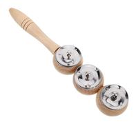 SKISUNO Wooden Jingle Stick Tambourine Bell Bells for Boys and Girls Hand Percussion Musical Instruments Christmas Party Favors School Activity