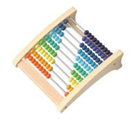SKISUNO Wooden Montessori Abacus Counting Frame Educational Math for Vintage Style Arithmetic Rack for Developing Critical Thinking Hand-eye Coordination and Calculation Skills