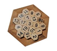 SKISUNO Wooden Numbers Puzzle for Educational Learning Tool Cognition Aid Safe Smooth Surface Early Brain Development Counting and Sorting Game