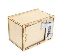SKISUNO Wooden Puzzle Mechanical Password Box DIY Kit for Educational Safe Material Fine Polished Treasure Chest Enhances Logical Thinking and Skills Gift for Boys