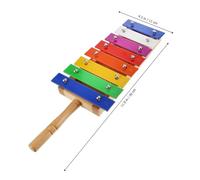 SKISUNO Wooden Xylophone Musical with Note Colorful Aluminum Plates for Early Education Wood Percussion Instrument Enhancing Color Recognition and Hand Eye Coordination