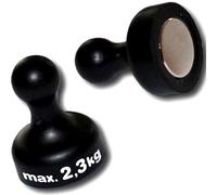 Skittle Magnet big Ø 19 x 25mm Neodymium, black - holds 2,3 kg - 10 pieces