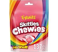 Skittles Chewies Fruit Flavour No Shell Chewy Sweets Candy Pouch 137g
