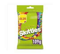 Skittles Chewy Crazy Sour Sweets Fruit Flavoured Treat Bag 109g (Box of 14)