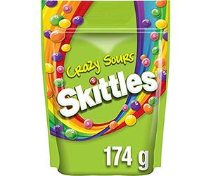 SKITTLES Crazy Sours Drageified Sweets Acid Fruit Flavours 175 g Pig