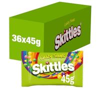 Skittles Crazy Sours - Sour Vegan Sweets 45g - Ideal for Sharing, Movie Nights & Party Bags, Pack of 36
