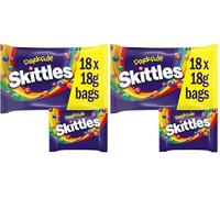 Skittles Darkside Fruity Sweets Party Pack, 18 Funsize Sweets Bags, Chocolate, Sweets Gift Box, Ideal for Gift, Snacks or Party Bags (324g) (Pack of 2)