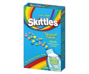 Skittles Drink Mix Tropical Punch Zero Sugar Singles To Go 15.4g
