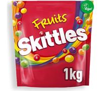 Skittles Sweets Bag, Fruit Flavoured, 1Kg, Vegan, Bulk Sweets Bag, Ideal for gift, snacks and sharing