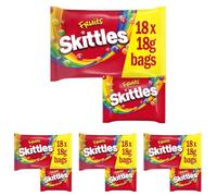 Skittles Fruit Sweets Party Pack, 18 Funsize Sweets Bags Chocolate, Sweets Gift Box, Ideal for Gift, Snacks or Party Bags (324g) (Pack of 4)