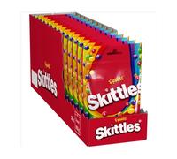 Skittles Chewy Sweets Fruit Flavour Pouch Bag 136g (Pack of 15) 124843