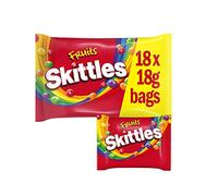 SKITTLES Fruits Sweets FUNSIZE 18 Pack x 18g Mini Bags (324g) Fruit Flavor