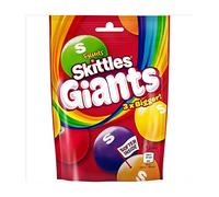 Skittles Giants Fruit Flavoured 132g Sweets Bag | 3x Bigger Vegan Sweets & Candy | Chewy Sharing Snacks for Movie Night, On-The-Go Snacks, Treats and Sharing Bag