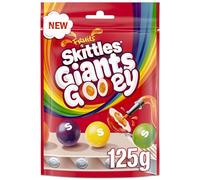 Skittles Giants Gooey Vegan Sweets, Chewy Fruity Candy Sharing Pouch, 125g