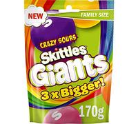 Skittles Giants Sour Sweets Pouch Bag 170g