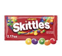 SKITTLES Original Chewy Candy Movie Night Snack Road Trip Treat, Candy for Lunch Box, Full Size, 2.17 oz Bag