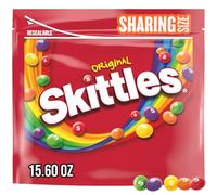 SKITTLES Original Chewy Candy, Sharing Size, 15.6 oz Resealable Candy Bag