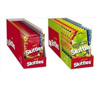 Skittles Original Fruits and Crazy Sours Sweets, 136g per Bag, 15 Bags, 30 Total Items