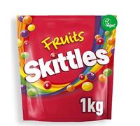 Skittles Sweets, Vegan Sweets, Fruit Flavoured Chewy Sweets Bulk Sharing Bag, Sweets Gift, 1kg