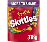 Skittles Vegan Chewy Sweets Fruit Flavoured Sharing Pouch Bag 318g