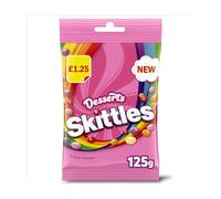 Skittles Vegan Sweets Dessert Flavoured Treat Bag 125g (Box of 12)