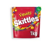 Skittles Vegan Sweets, Fruit Chewy Sweets, Bulk Sharing Bag, Sweets Gift, 1 kg