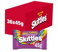 Skittles Wild Berry Sweets, Fruit Chewy Bulk Sweets Box, Sweets Gift Box, 36 Packs of 45g